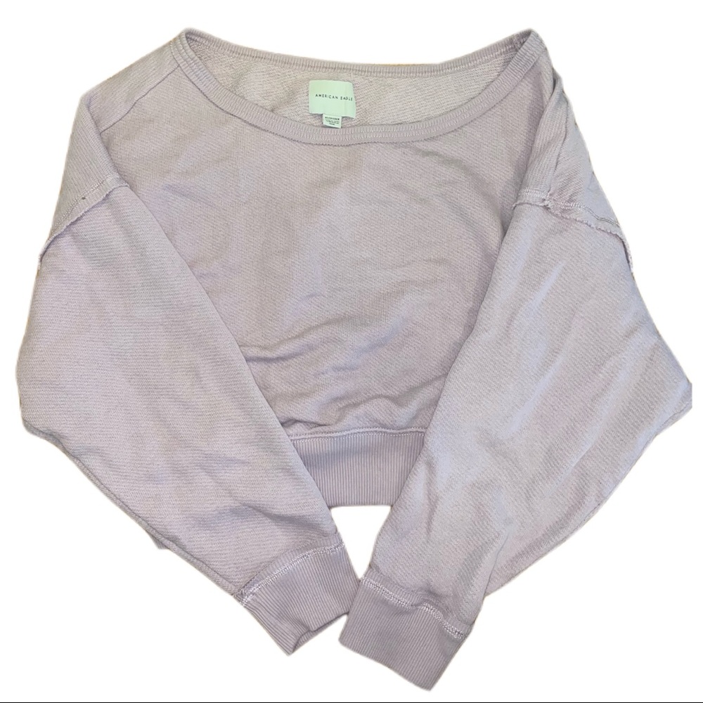 American Eagle Light Purple Off-the-shoulder Crewneck Size XS